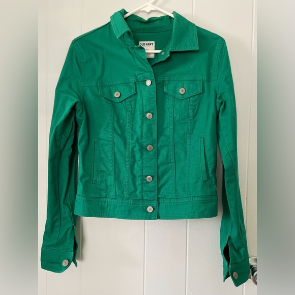 Old Navy Vibrant Green Denim Jacket - Picture 4 of 12